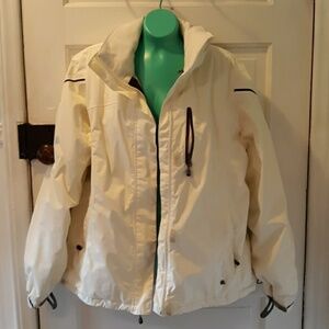 Lands End large 14/16 thick coat with hood